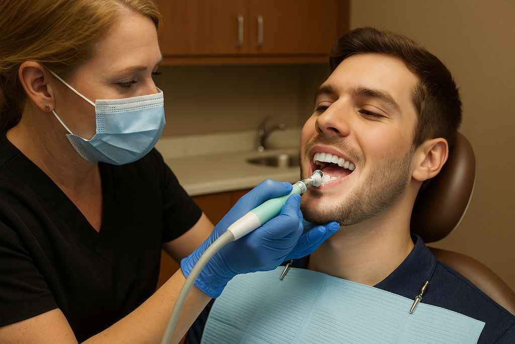Little girl at Dentist