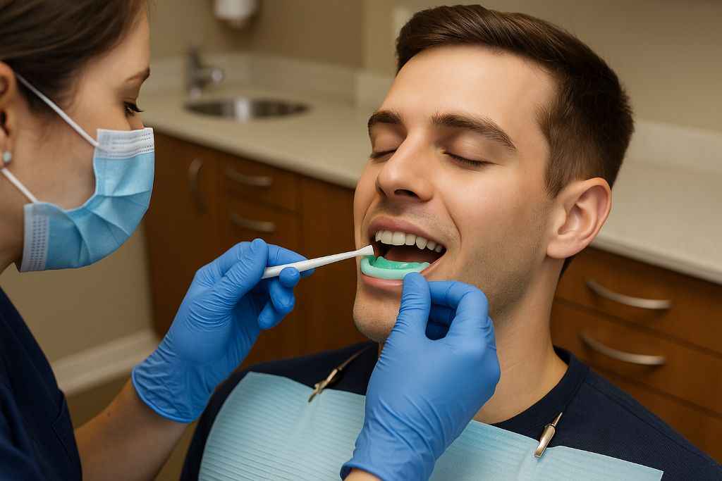 Woman Cleaning Teeth