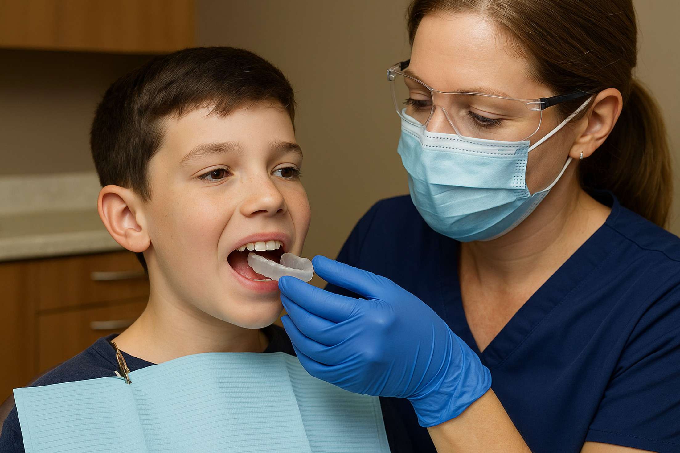 Kid Fitted For Mouthguard