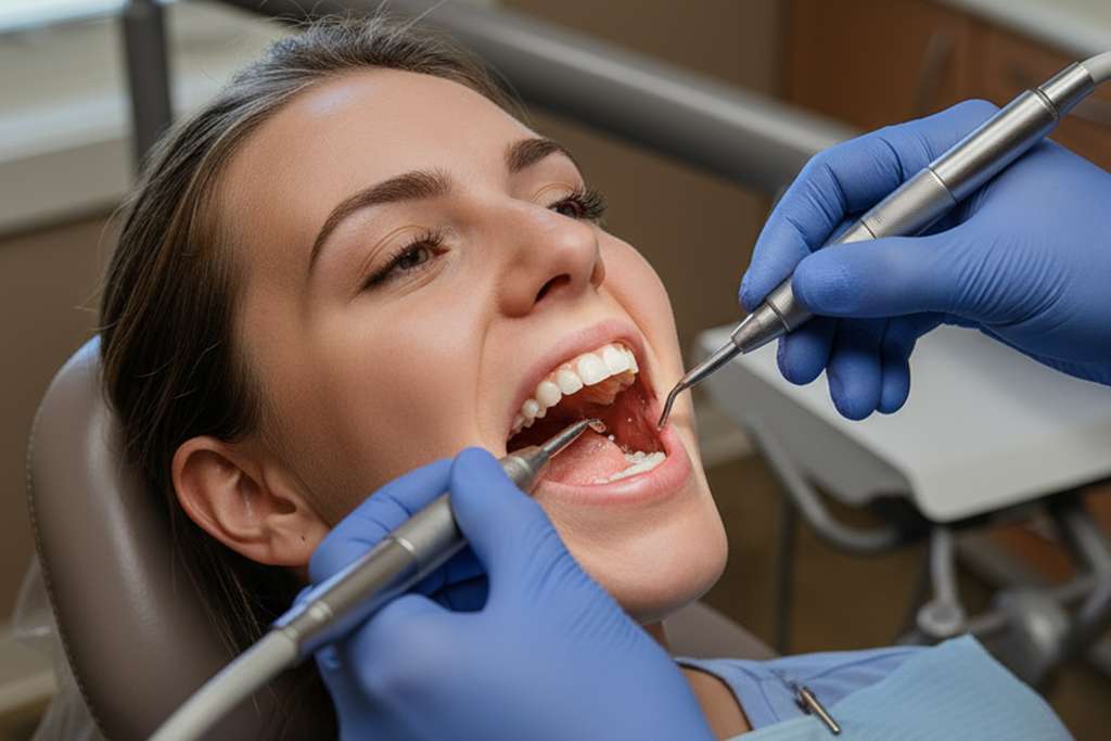 Woman Dental Cleaning